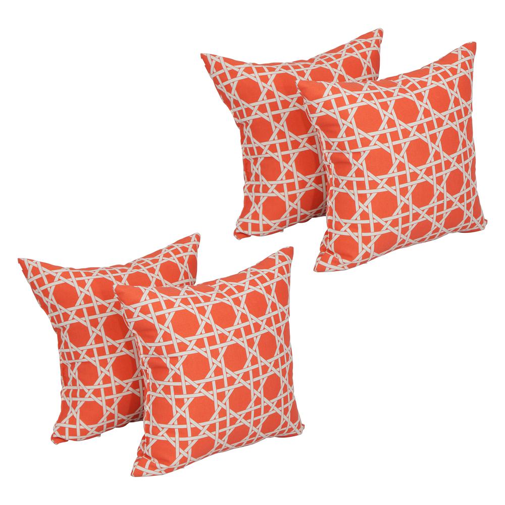 17-inch Square Polyester Outdoor Throw Pillows (Set of 4) 9910-S4-OD-111. Picture 1