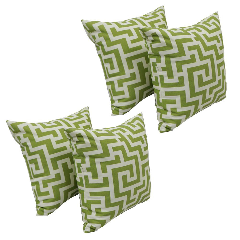 17-inch Square Polyester Outdoor Throw Pillows (Set of 4) 9910-S4-OD-112. Picture 1