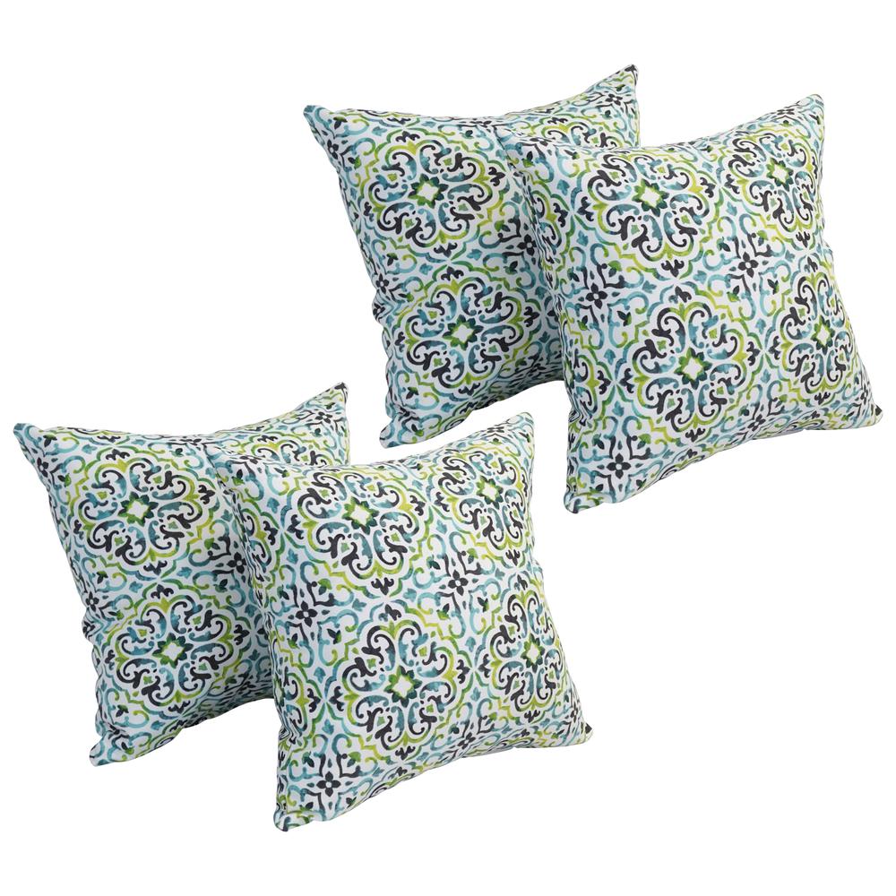 17-inch Square Polyester Outdoor Throw Pillows (Set of 4) 9910-S4-OD-118. Picture 1