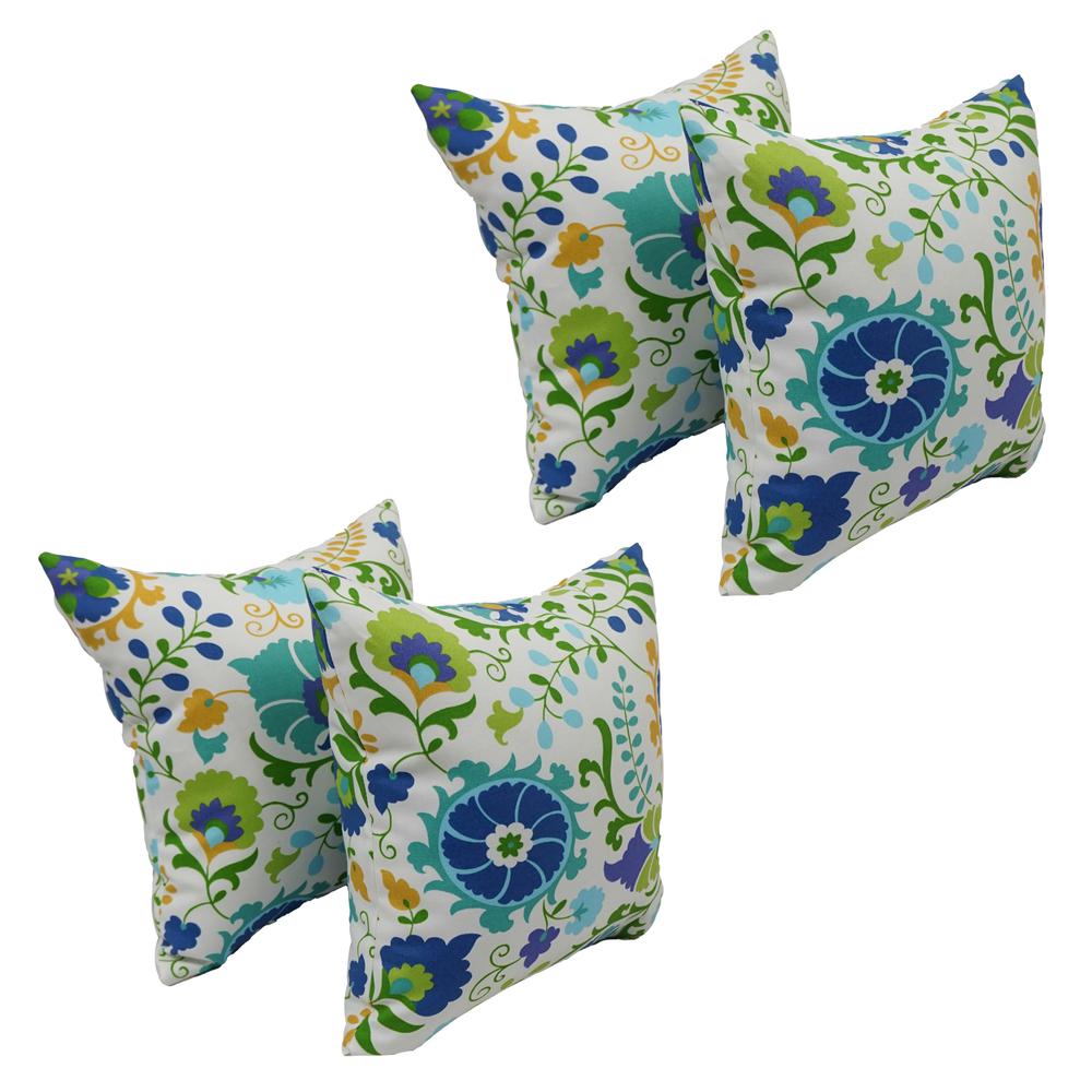 17-inch Square Polyester Outdoor Throw Pillows (Set of 4) 9910-S4-OD-121. Picture 1