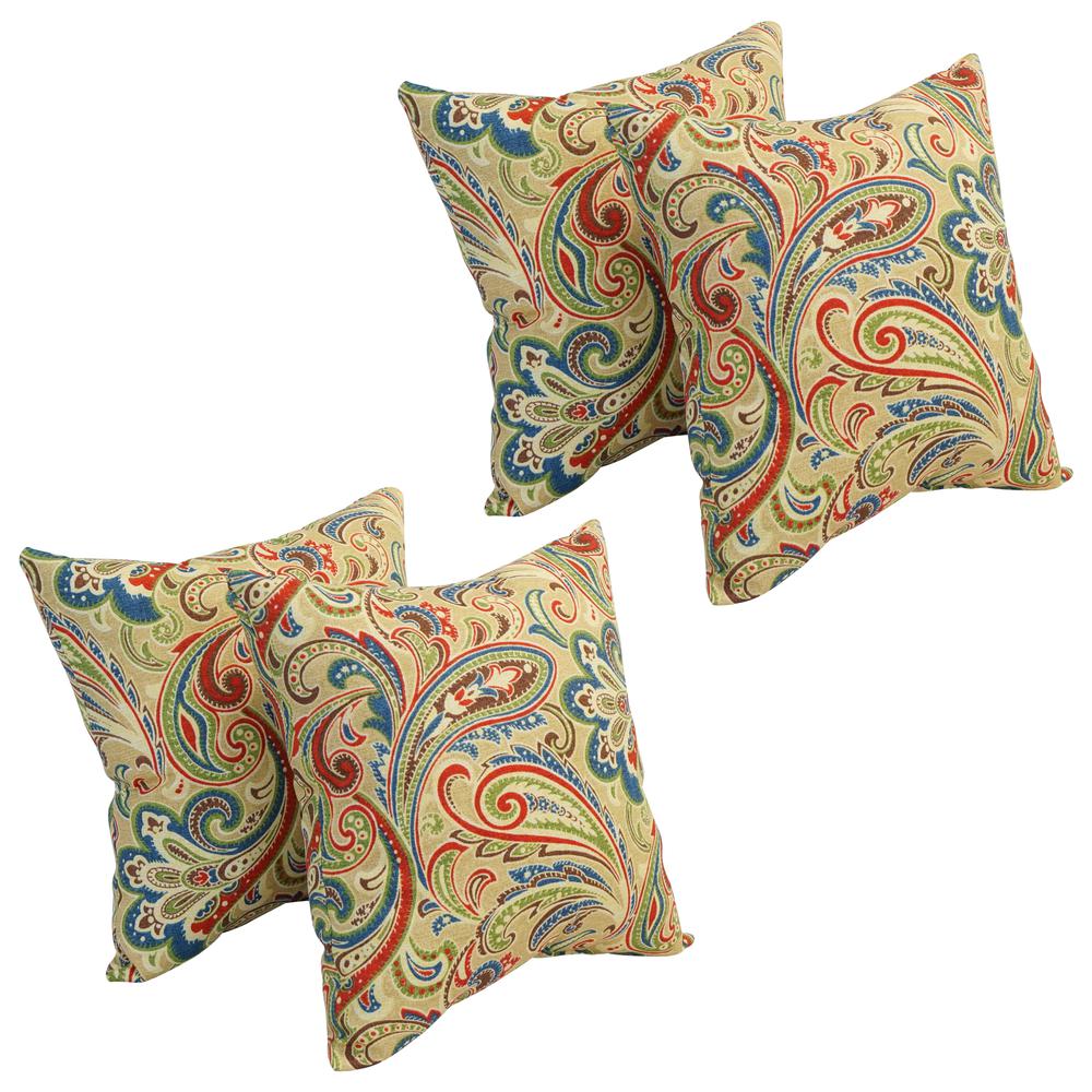 17-inch Square Polyester Outdoor Throw Pillows (Set of 4) 9910-S4-OD-132. Picture 1