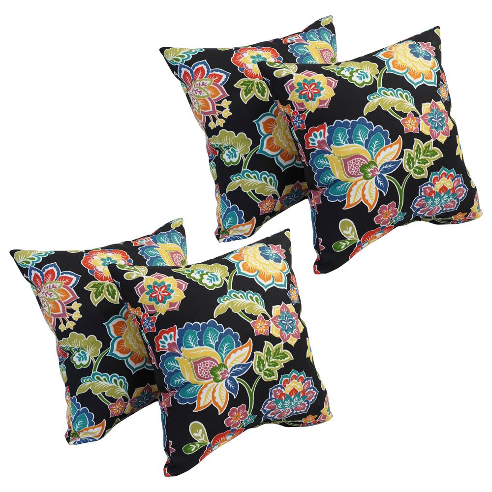 17-inch Square Polyester Outdoor Throw Pillows (Set of 4) 9910-S4-OD-140. Picture 1