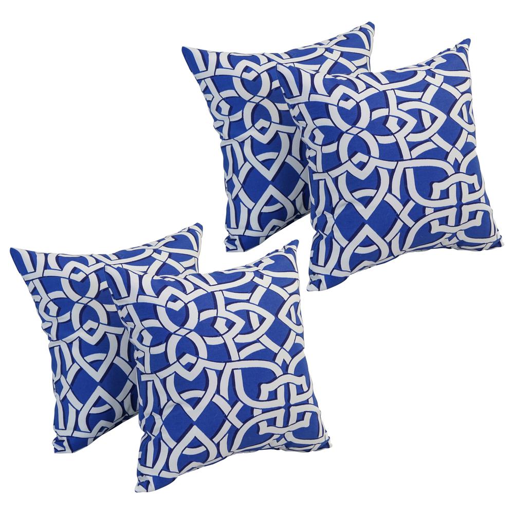 17-inch Square Polyester Outdoor Throw Pillows (Set of 4) 9910-S4-OD-147. Picture 1