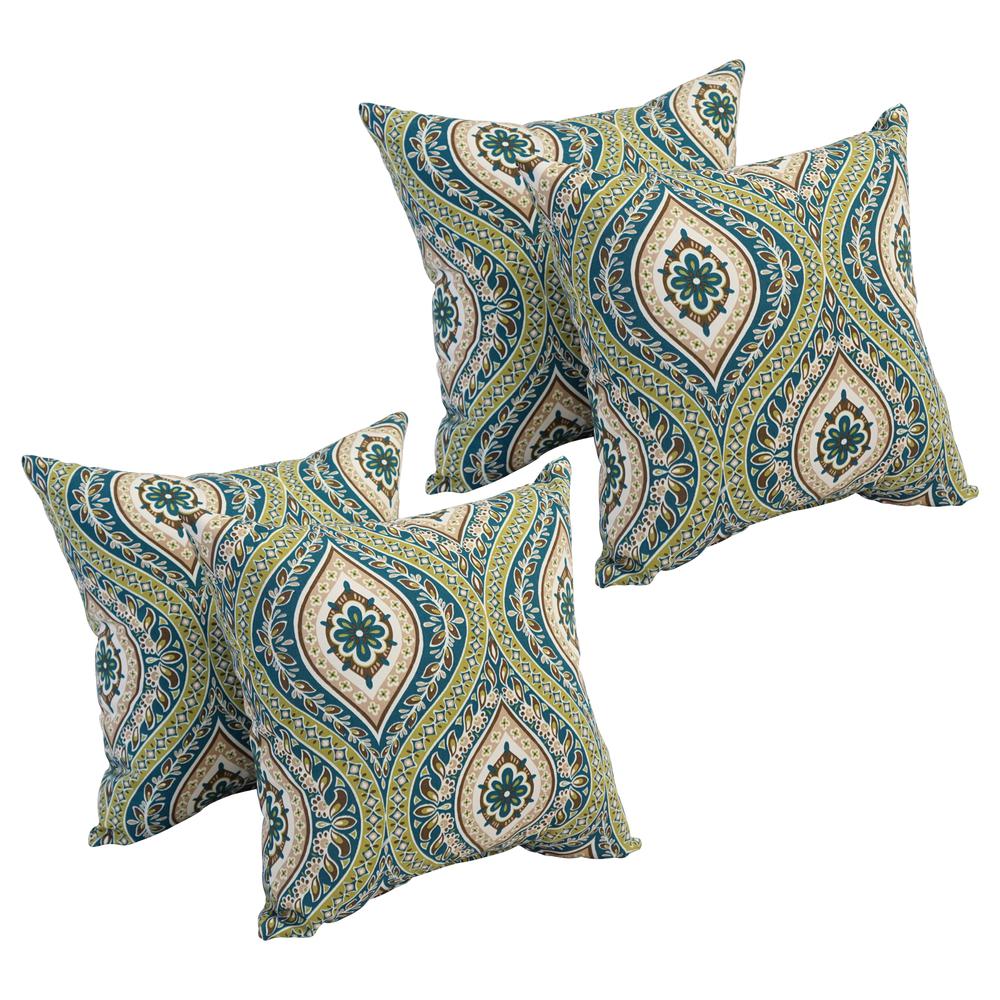 17-inch Square Polyester Outdoor Throw Pillows (Set of 4) 9910-S4-OD-152. Picture 1