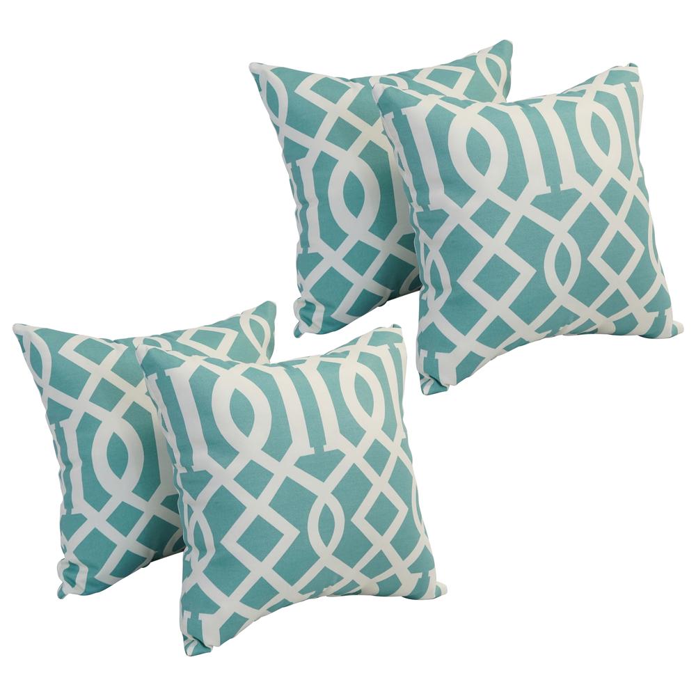 17-inch Square Polyester Outdoor Throw Pillows (Set of 4) 9910-S4-OD-156. Picture 1