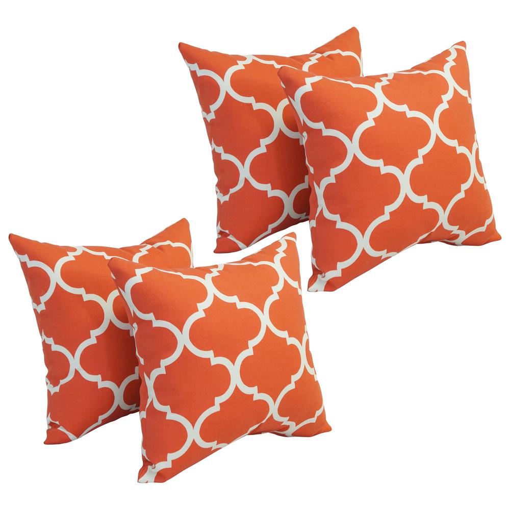 17-inch Square Polyester Outdoor Throw Pillows (Set of 4) 9910-S4-OD-159. Picture 1