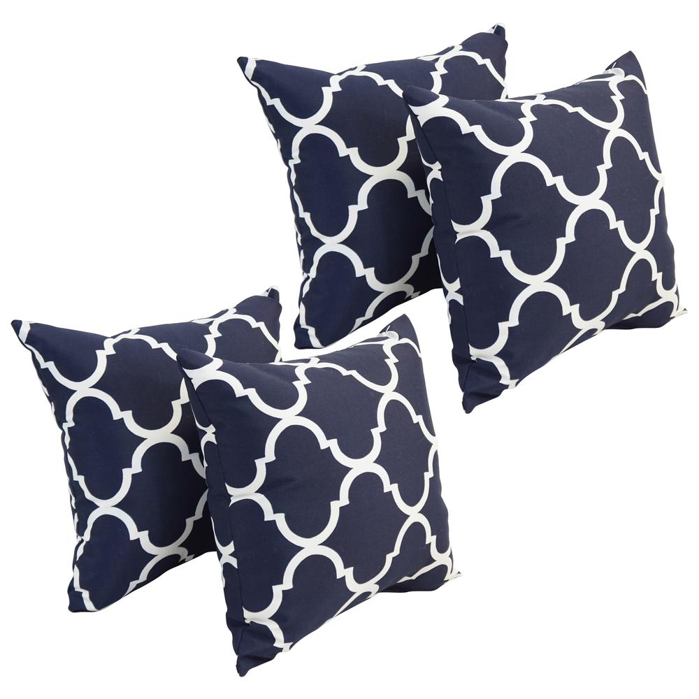 17-inch Square Polyester Outdoor Throw Pillows (Set of 4) 9910-S4-OD-161. Picture 1