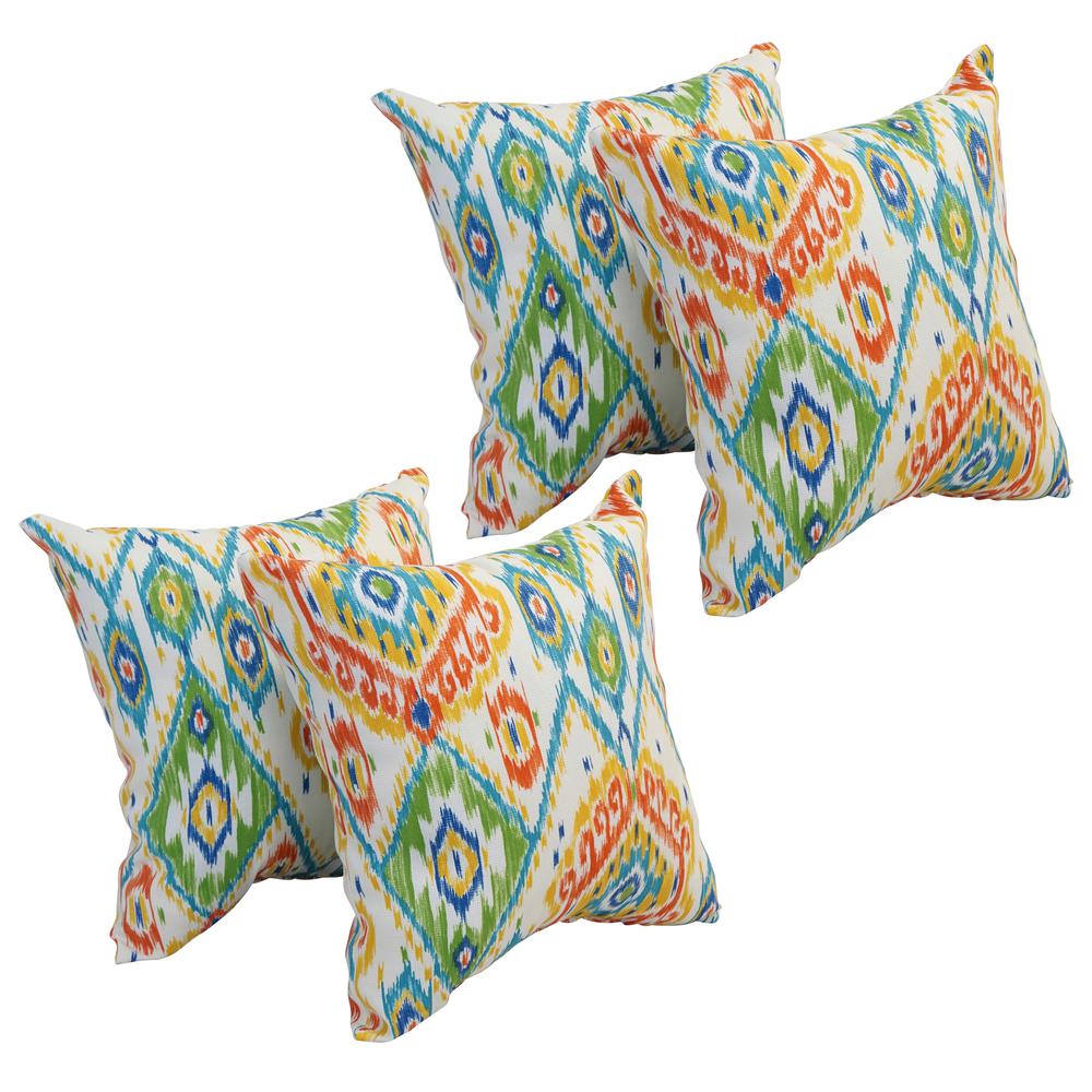 17-inch Square Polyester Outdoor Throw Pillows (Set of 4) 9910-S4-OD-163. Picture 1
