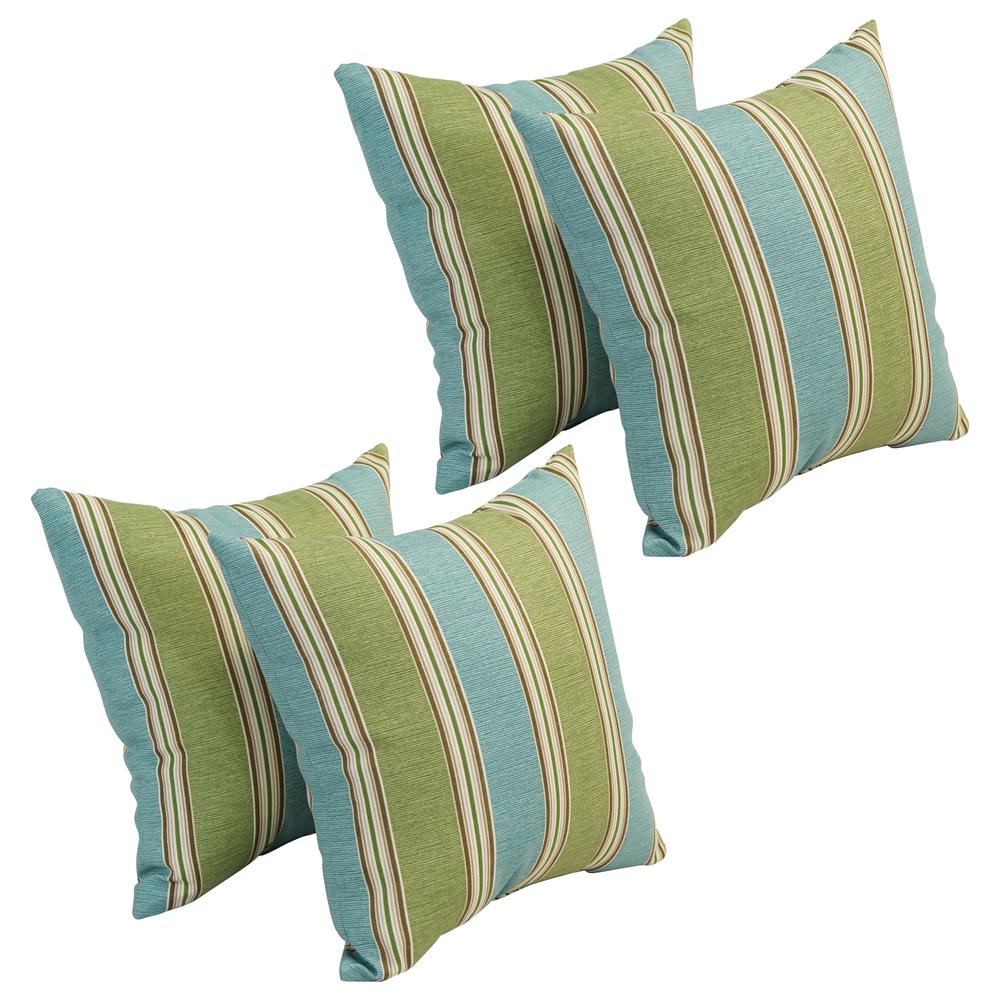 17-inch Square Polyester Outdoor Throw Pillows (Set of 4) 9910-S4-OD-165. Picture 1