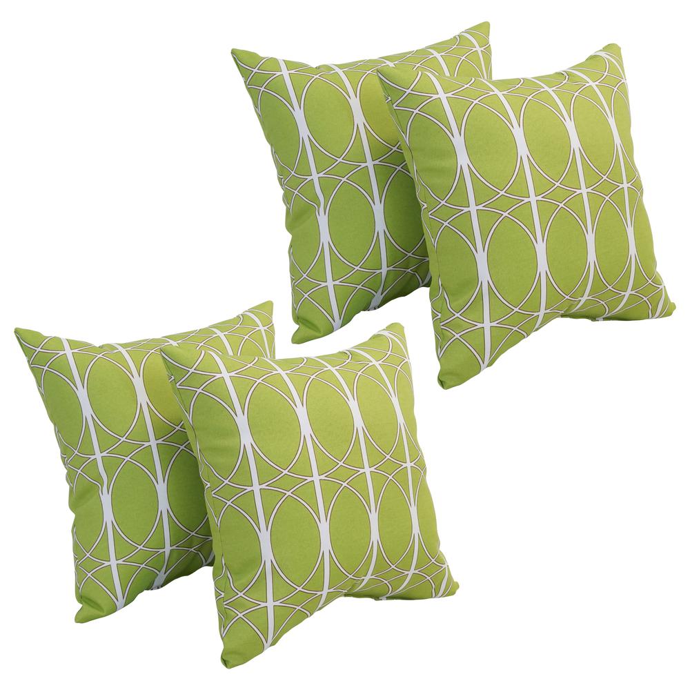 17-inch Square Polyester Outdoor Throw Pillows (Set of 4) 9910-S4-OD-169. Picture 1