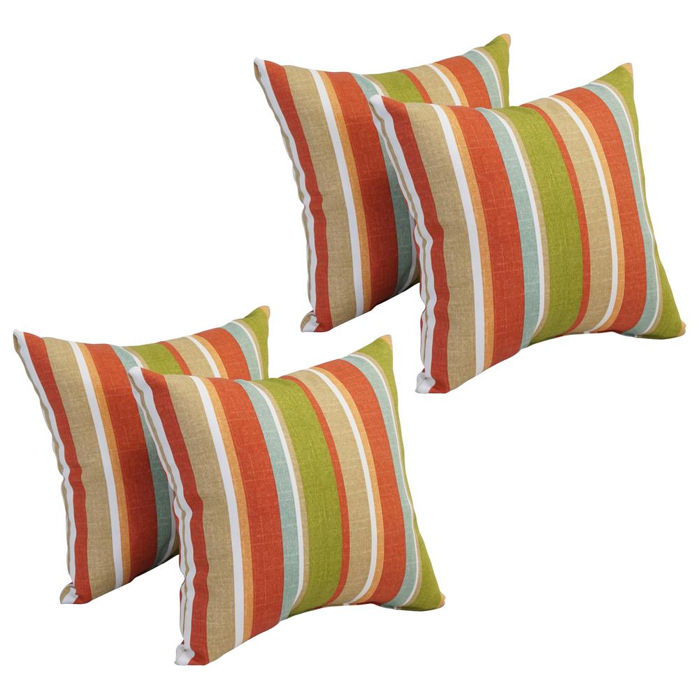17-inch Square Polyester Outdoor Throw Pillows (Set of 4) 9910-S4-OD-176. Picture 1