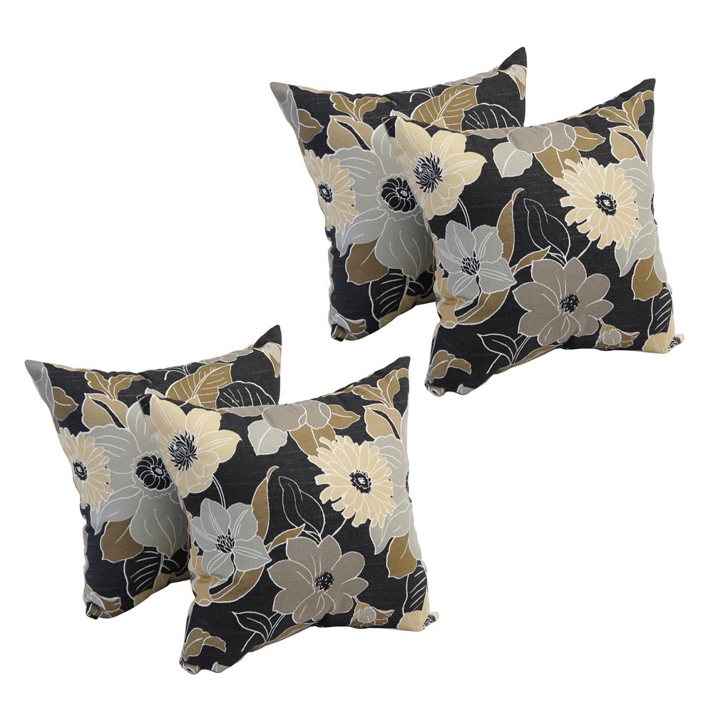 17-inch Square Polyester Outdoor Throw Pillows (Set of 4) 9910-S4-OD-180. Picture 1