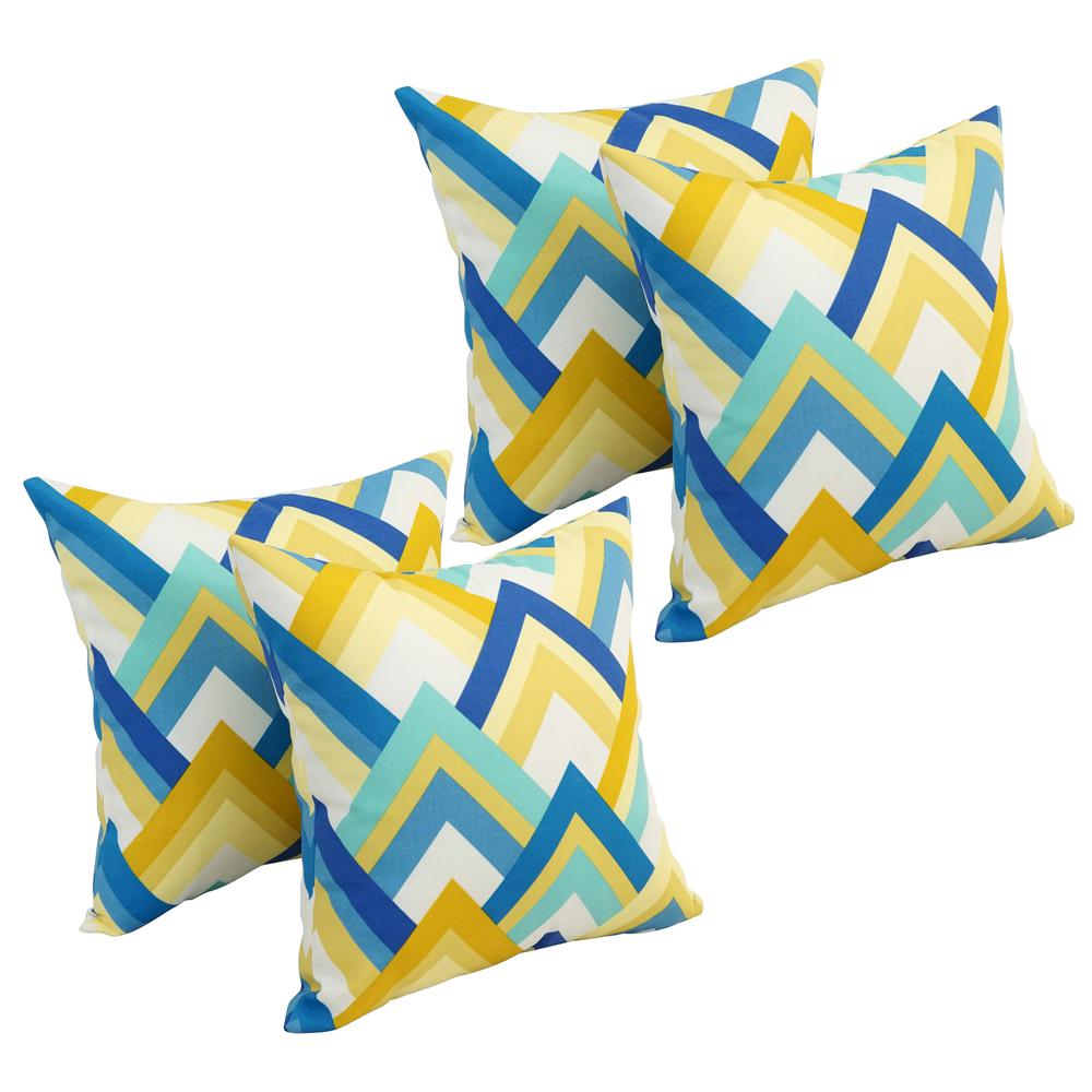 17-inch Square Polyester Outdoor Throw Pillows (Set of 4) 9910-S4-OD-184. Picture 1