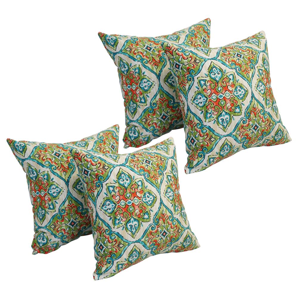 17-inch Square Polyester Outdoor Throw Pillows (Set of 4) 9910-S4-OD-190. Picture 1