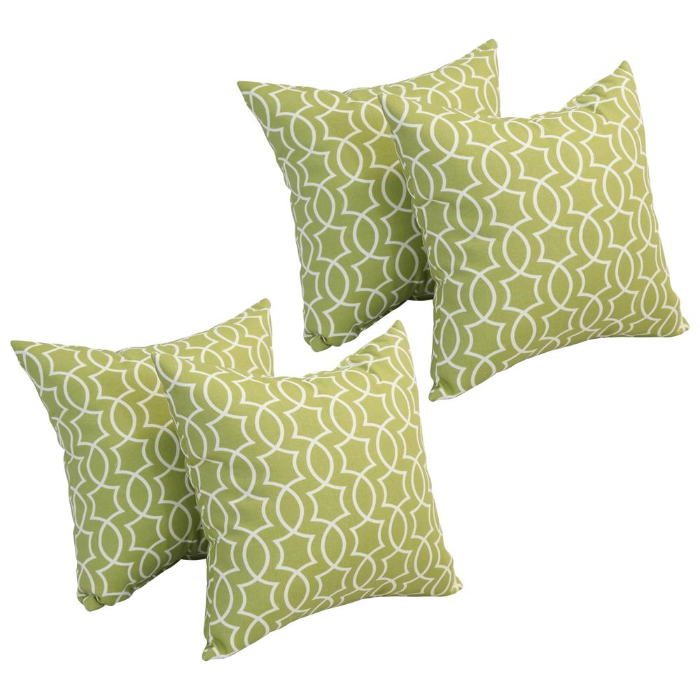 17-inch Square Polyester Outdoor Throw Pillows (Set of 4) 9910-S4-OD-192. Picture 1
