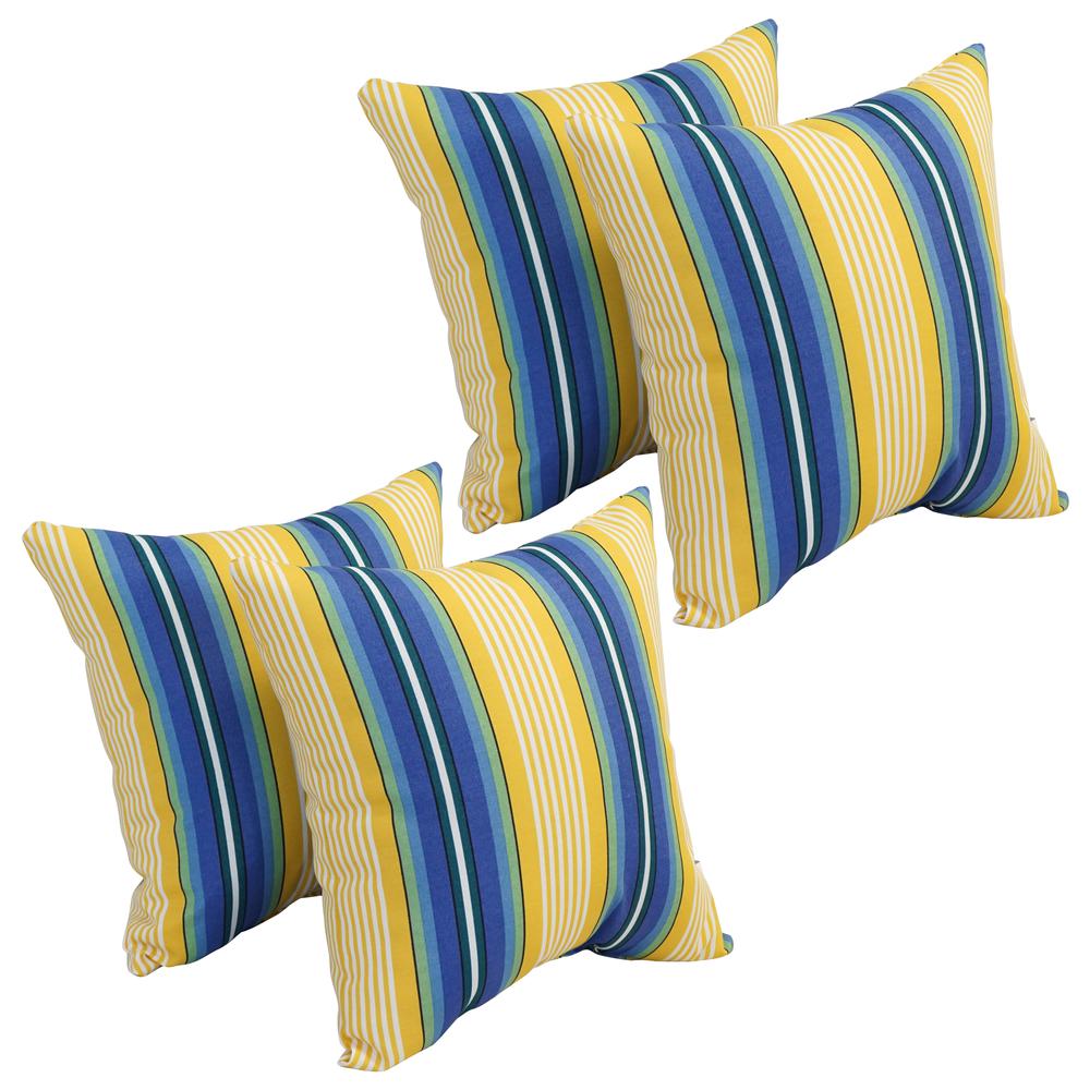 17-inch Square Polyester Outdoor Throw Pillows (Set of 4) 9910-S4-OD-196. Picture 1