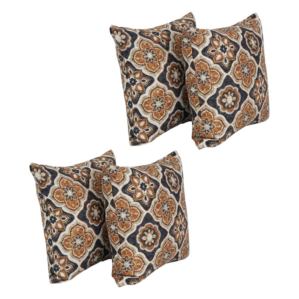 17-inch Square Polyester Outdoor Throw Pillows (Set of 4) 9910-S4-OD-201. Picture 1