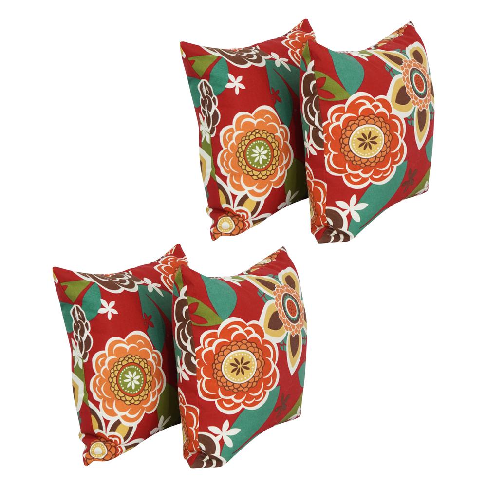 17-inch Square Polyester Outdoor Throw Pillows (Set of 4) 9910-S4-OD-202. Picture 1