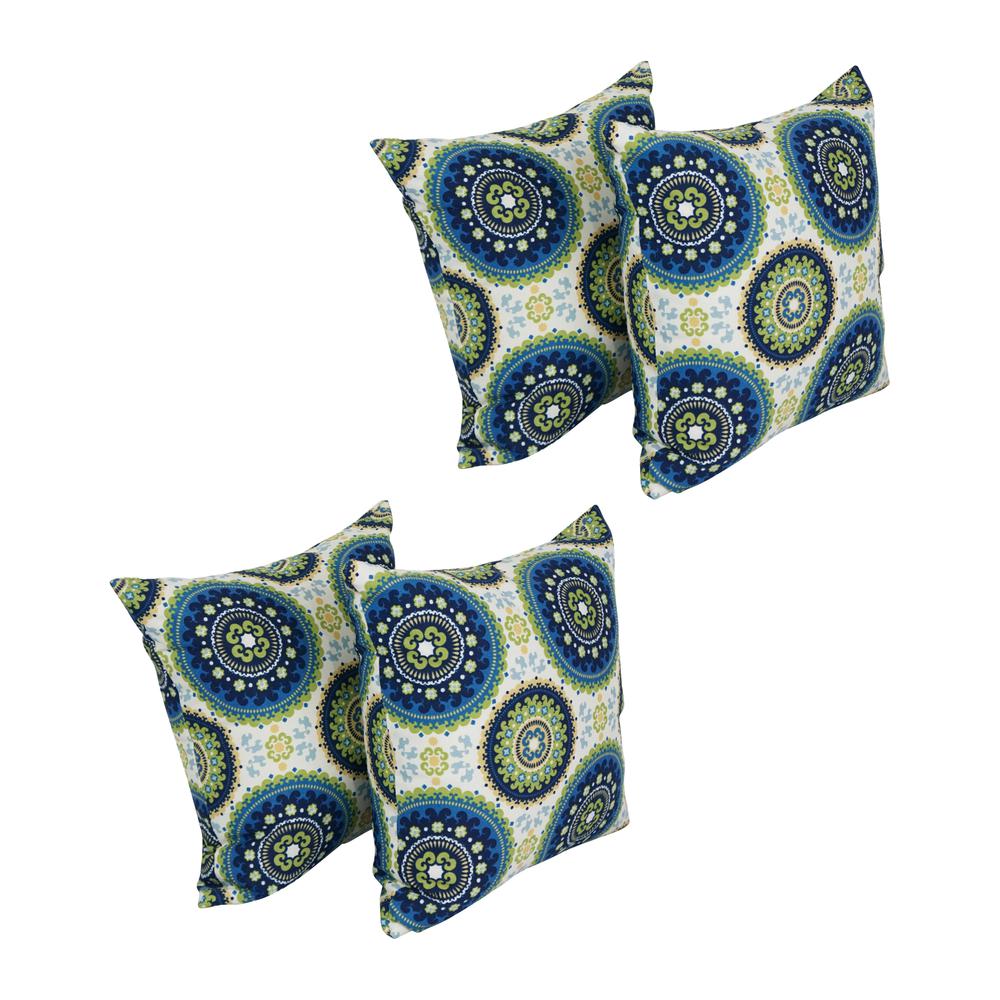 17-inch Square Polyester Outdoor Throw Pillows (Set of 4) 9910-S4-OD-208. Picture 1