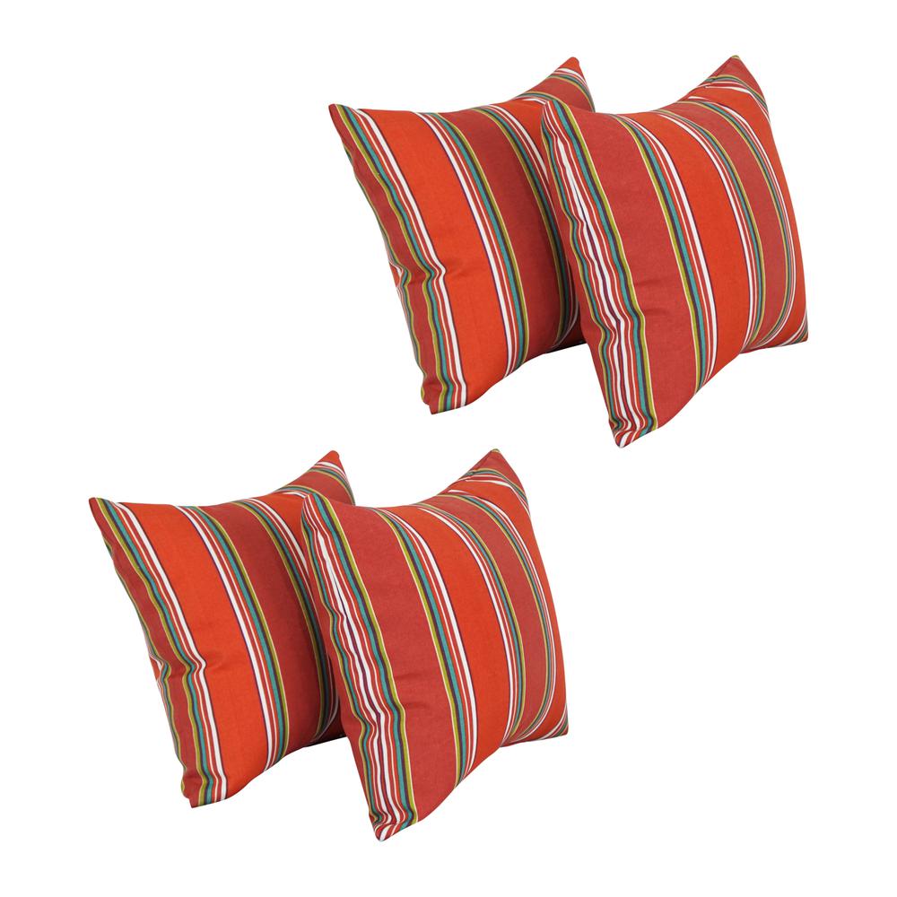 17-inch Square Polyester Outdoor Throw Pillows (Set of 4) 9910-S4-OD-209. Picture 1