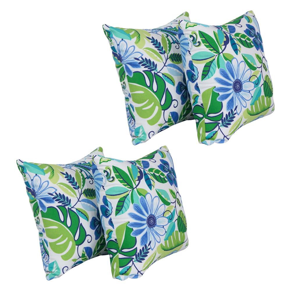 17-inch Square Polyester Outdoor Throw Pillows (Set of 4) 9910-S4-OD-228. Picture 1