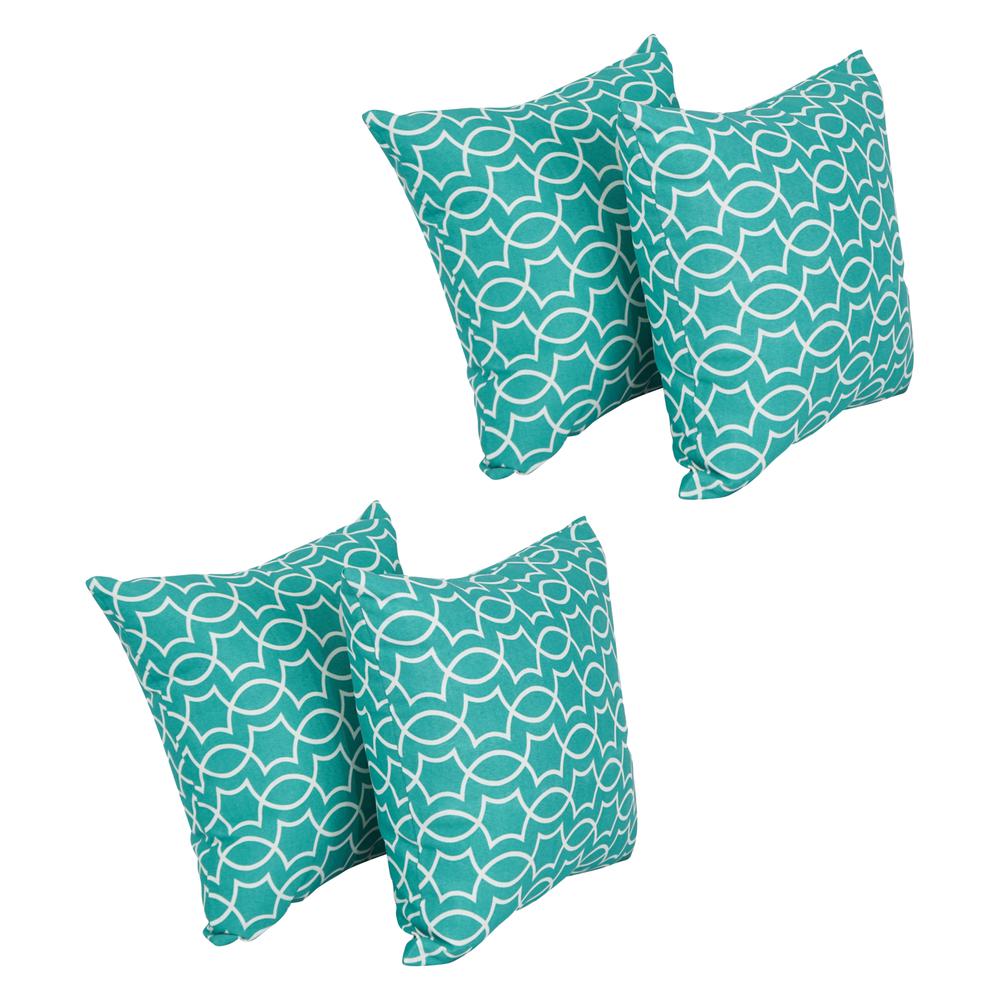 17-inch Square Polyester Outdoor Throw Pillows (Set of 4) 9910-S4-OD-235. Picture 1