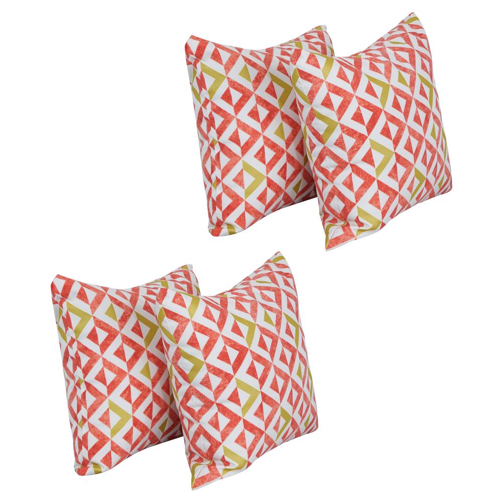 17-inch Square Polyester Outdoor Throw Pillows (Set of 4) 9910-S4-OD-238. Picture 1