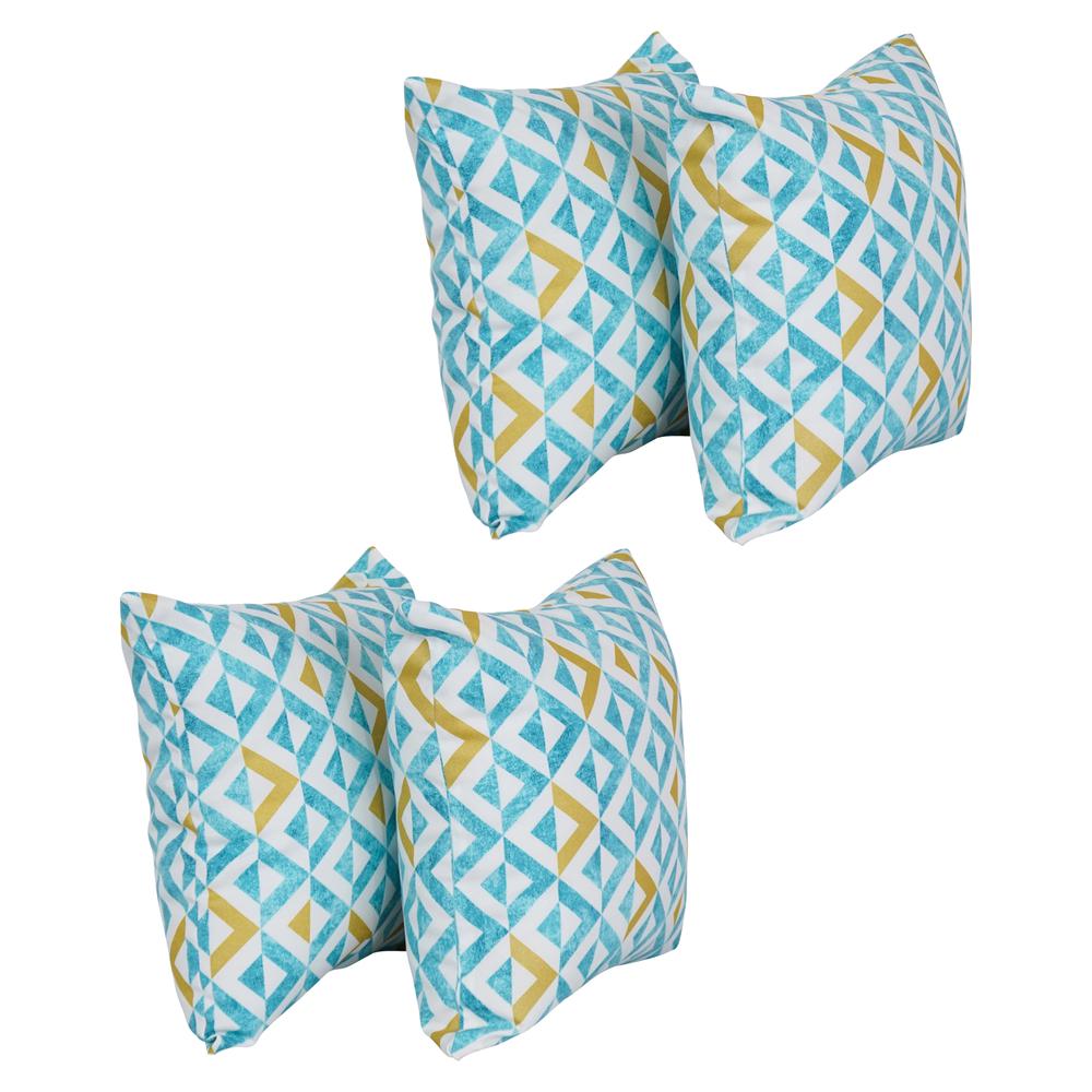 17-inch Square Polyester Outdoor Throw Pillows (Set of 4) 9910-S4-OD-239. Picture 1