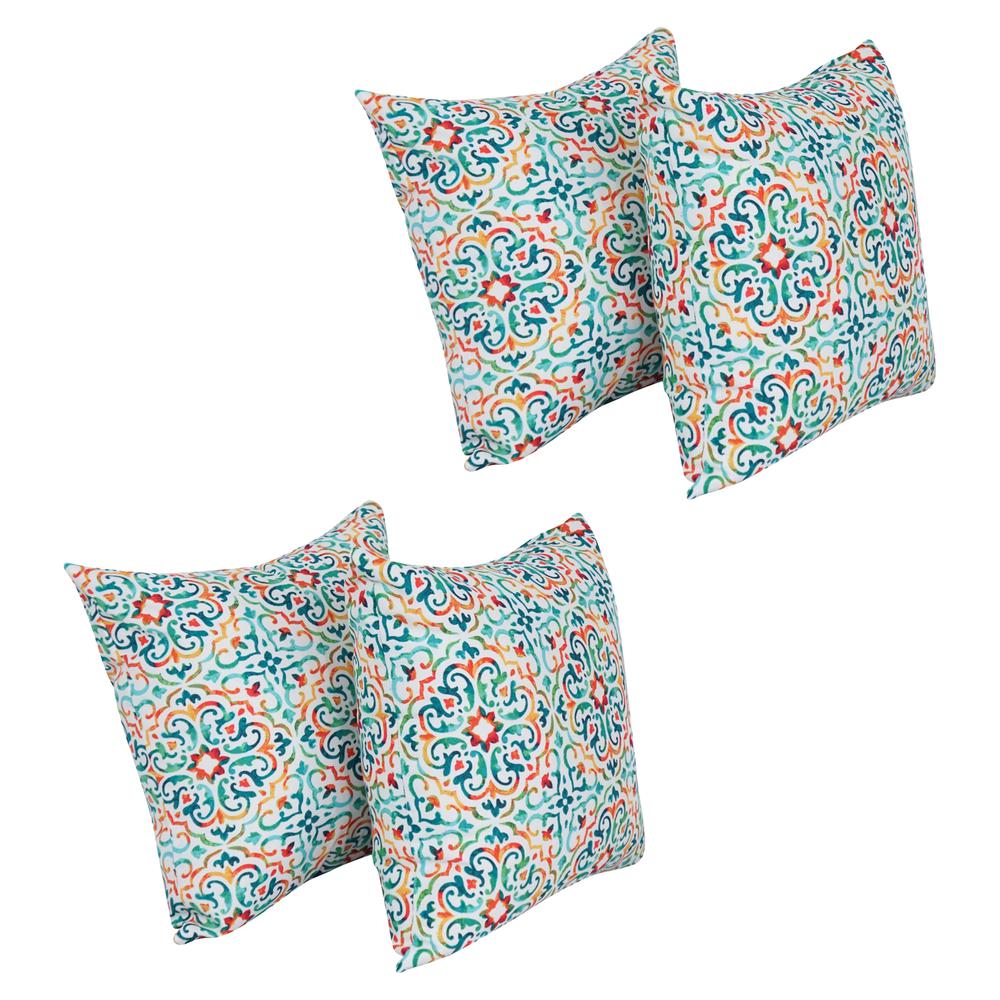 17-inch Square Polyester Outdoor Throw Pillows (Set of 4) 9910-S4-OD-241. Picture 1