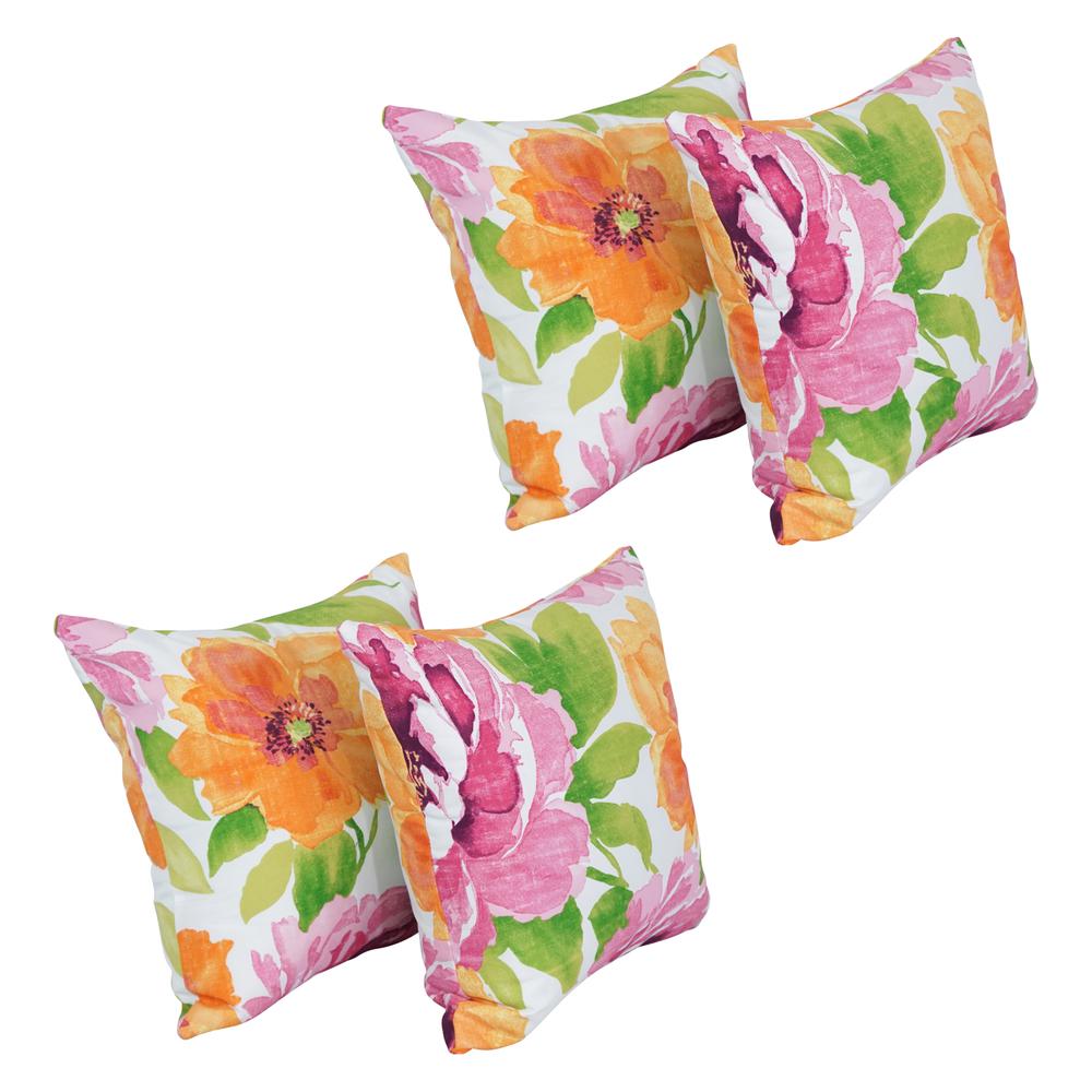 17-inch Square Polyester Outdoor Throw Pillows (Set of 4) 9910-S4-OD-243. Picture 1