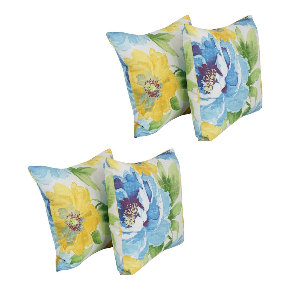 17-inch Square Polyester Outdoor Throw Pillows (Set of 4) 9910-S4-OD-244. Picture 1