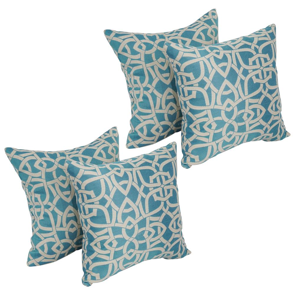 17-inch Square Premium Polyester Outdoor Throw Pillows (Set of 4) 9910-S4-PO-001. Picture 1