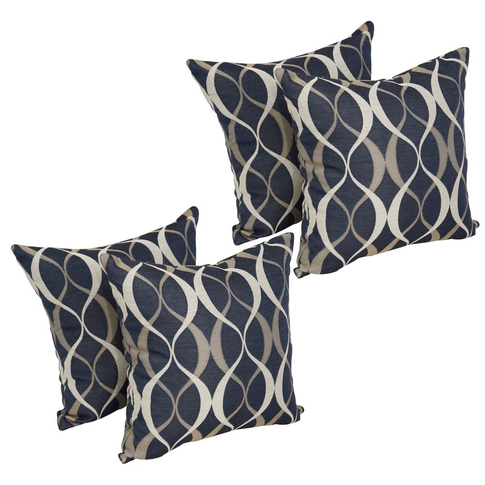 17-inch Square Premium Polyester Outdoor Throw Pillows (Set of 4) 9910-S4-PO-003. Picture 1