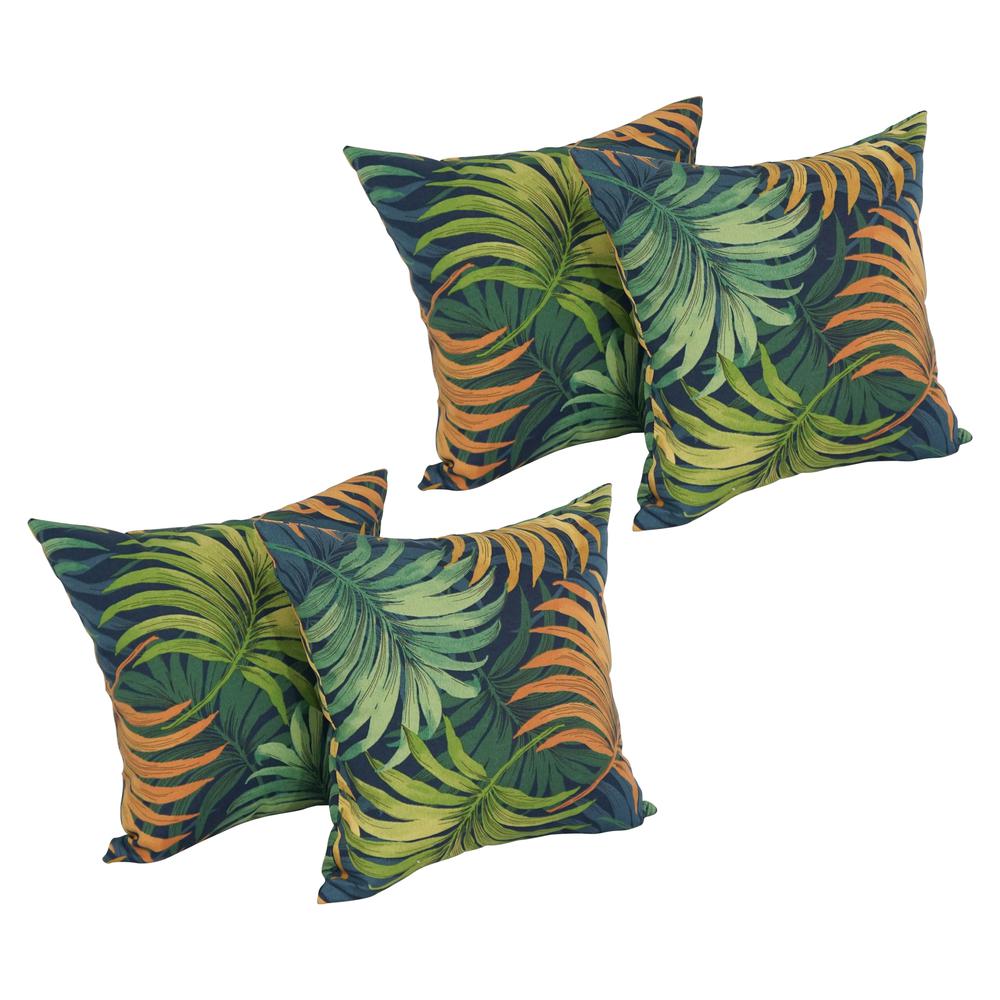 17-inch Square Pattern Polyester Outdoor Throw Pillows (Set of 4) 9910-S4-REO-61. Picture 1
