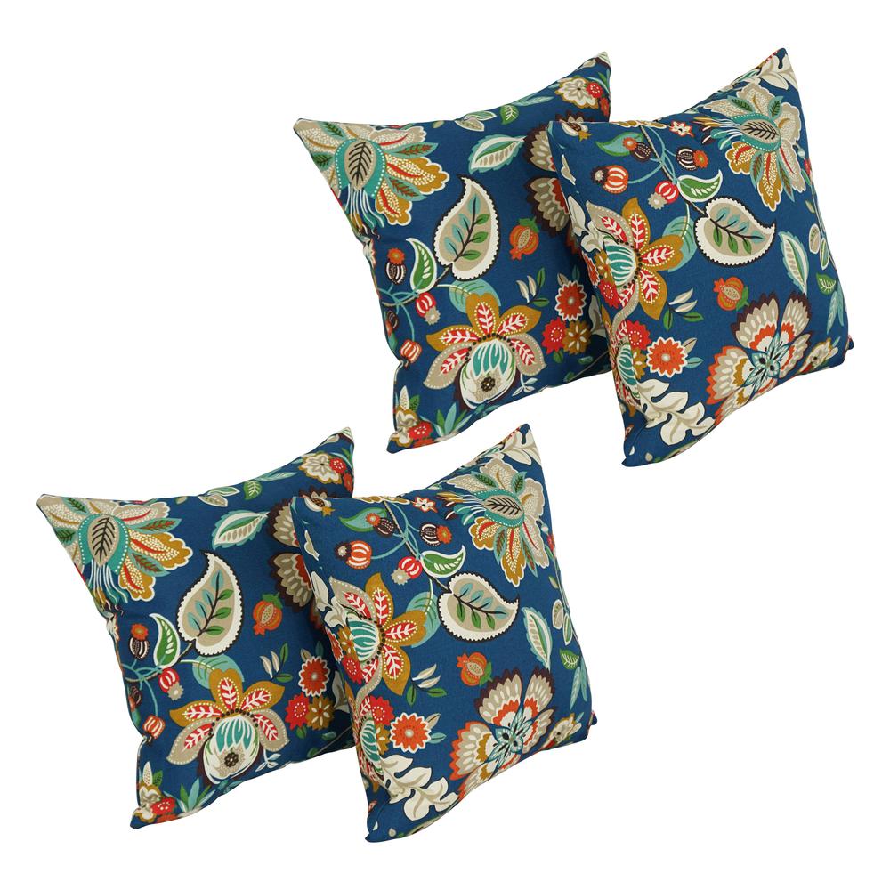 17-inch Square Pattern Polyester Outdoor Throw Pillows (Set of 4) 9910-S4-REO-64. Picture 1