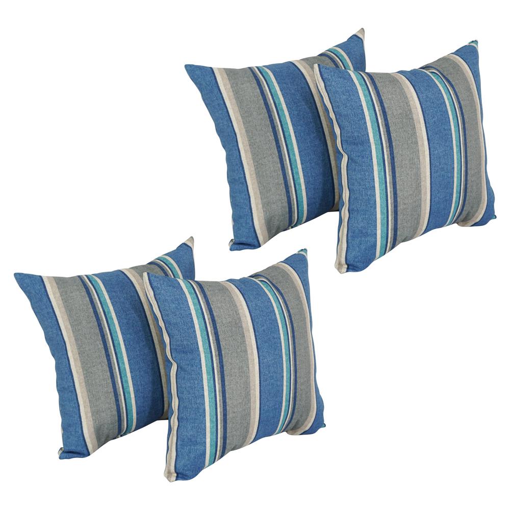17-inch Square Pattern Polyester Outdoor Throw Pillows (Set of 4) 9910-S4-REO-66. Picture 1