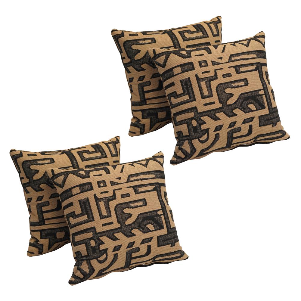 17-inch Tapestry Throw Pillows with Inserts (Set of 4) 9910-S4-ZP-ID-034. Picture 1