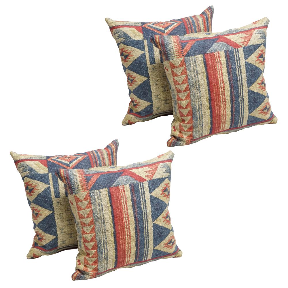 17-inch Tapestry Throw Pillows with Inserts (Set of 4) 9910-S4-ZP-ID-043. Picture 1