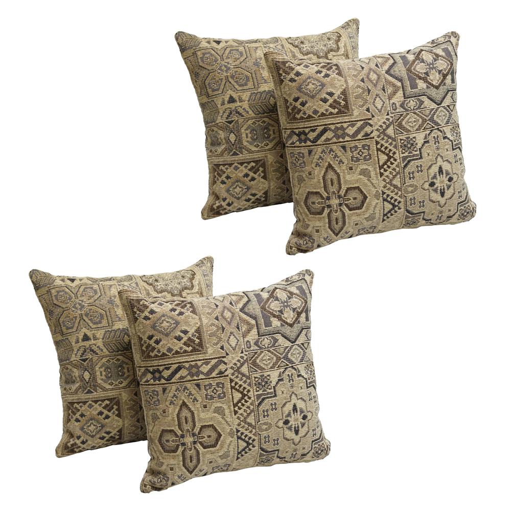 17-inch Tapestry Throw Pillows with Inserts (Set of 4) 9910-S4-ZP-ID-047. Picture 1