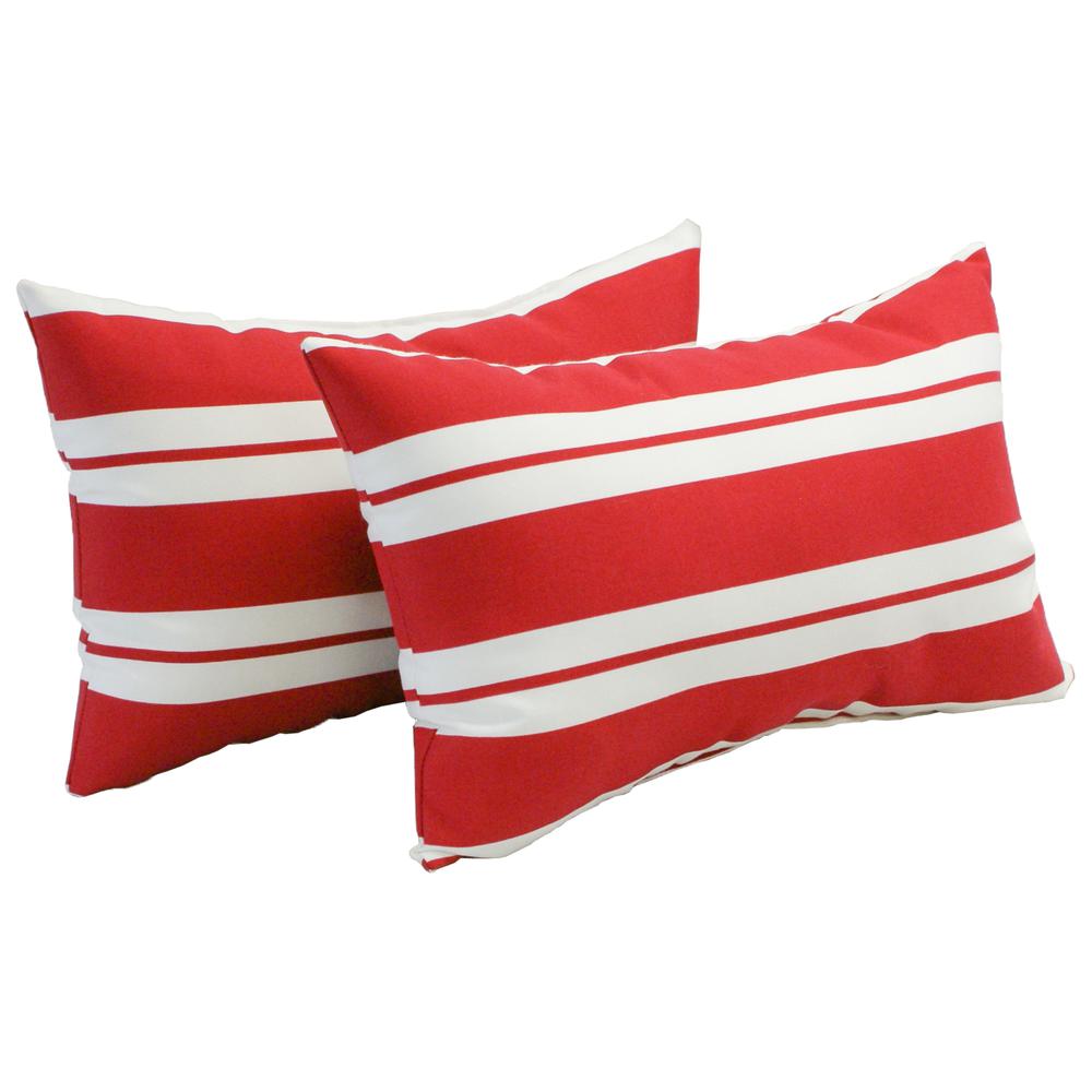 12-inch by 20-inch Rectangular Outdoor Throw Pillows (Set of 2)  9911-S2-CO-JO18-12. Picture 1