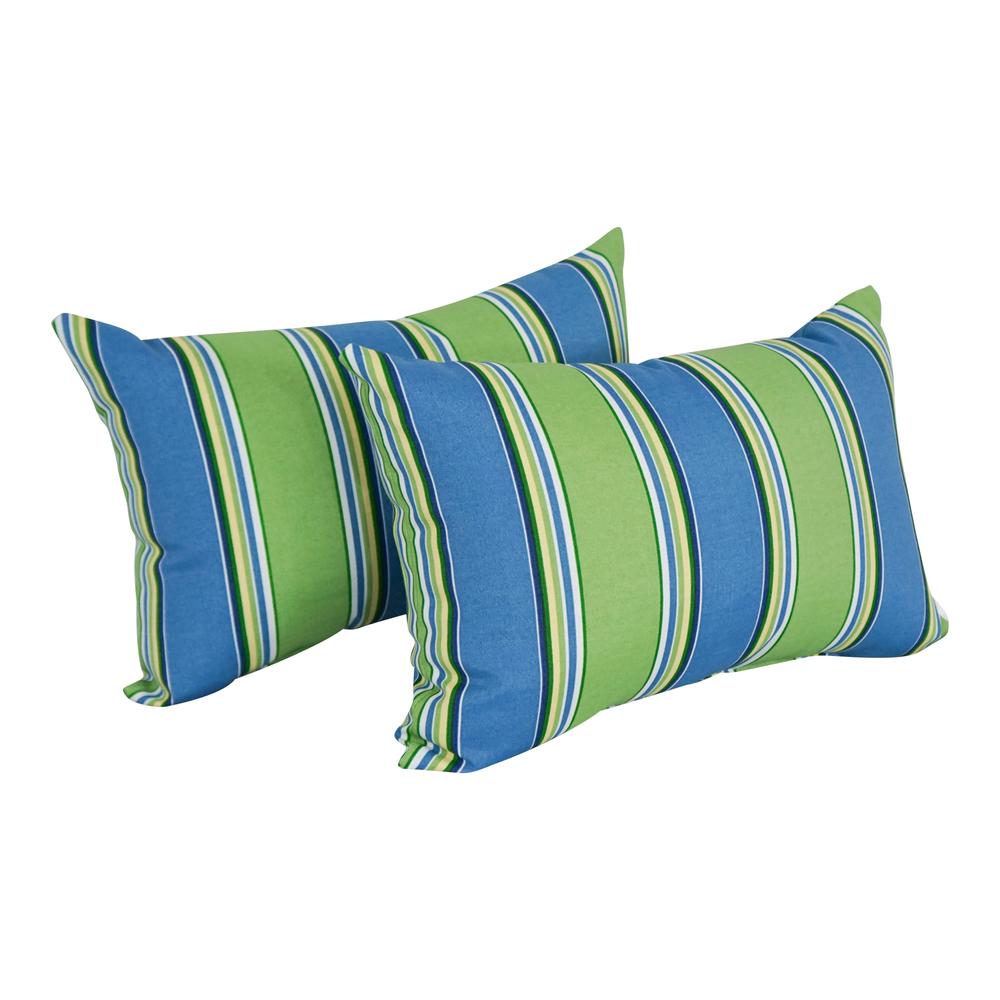 12 x 20-inch Rectangular Spun Poly Throw Pillows (Set of 2)  9911-S2-REO-29. Picture 1