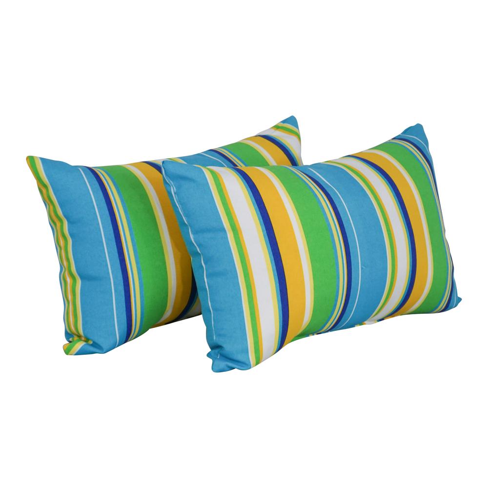 12 x 20-inch Rectangular Spun Poly Throw Pillows (Set of 2)  9911-S2-REO-56. Picture 1