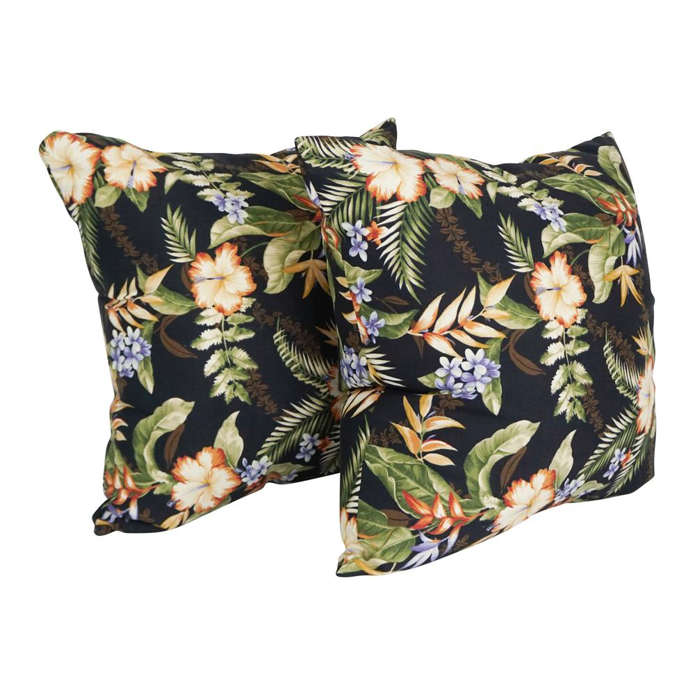 Outdoor Patterned Spun Polyester 25-inch Jumbo Throw Pillows (Set of 2) 9913-S2-REO-12. Picture 1
