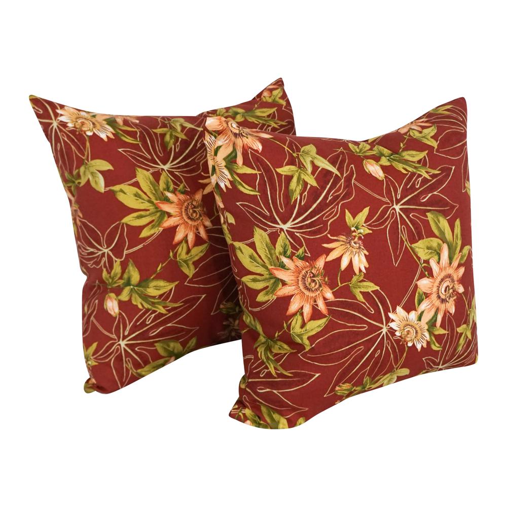 Outdoor Patterned Spun Polyester 25-inch Jumbo Throw Pillows (Set of 2) 9913-S2-REO-16. Picture 1