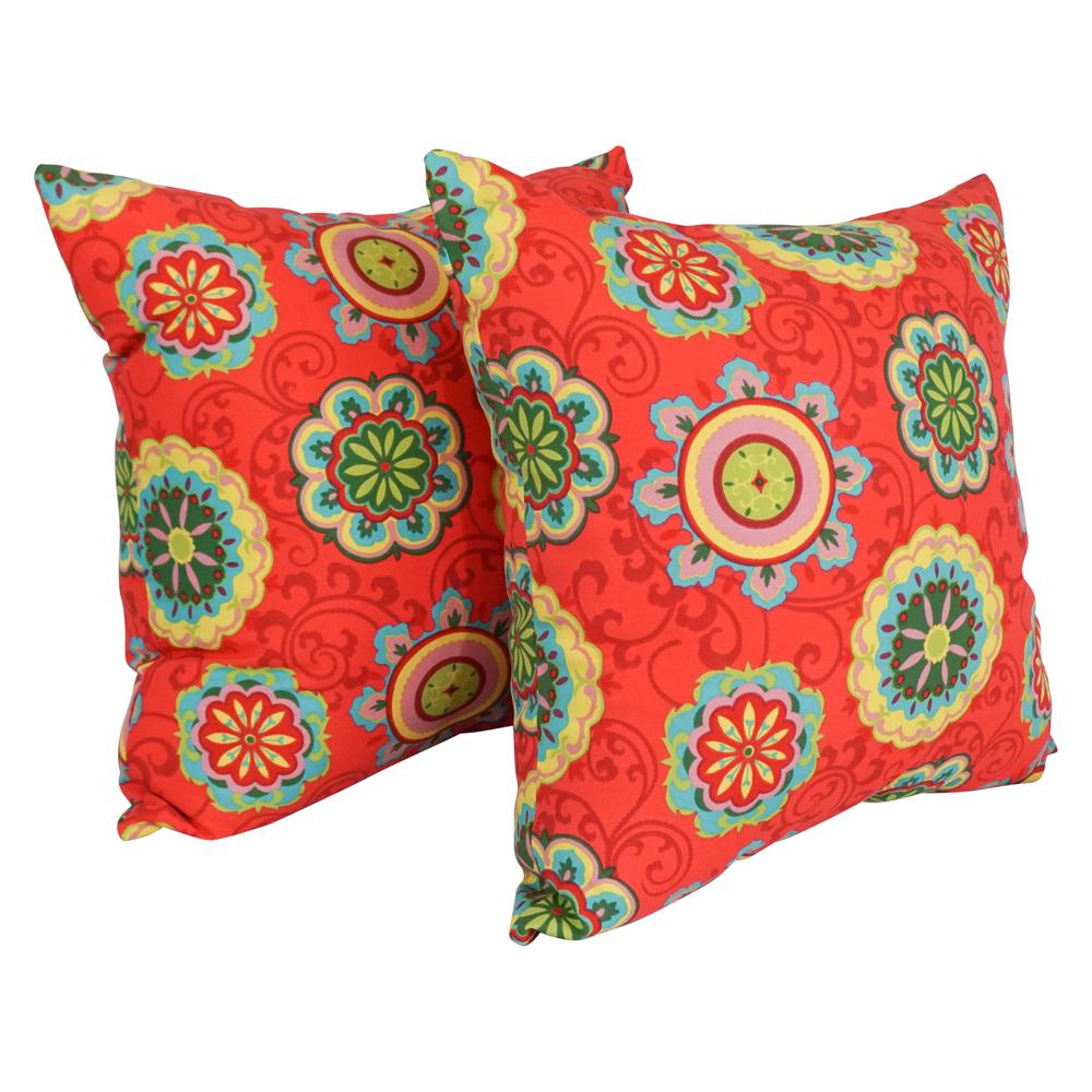 Outdoor Patterned Spun Polyester 25-inch Jumbo Throw Pillows (Set of 2) 9913-S2-REO-41. Picture 1