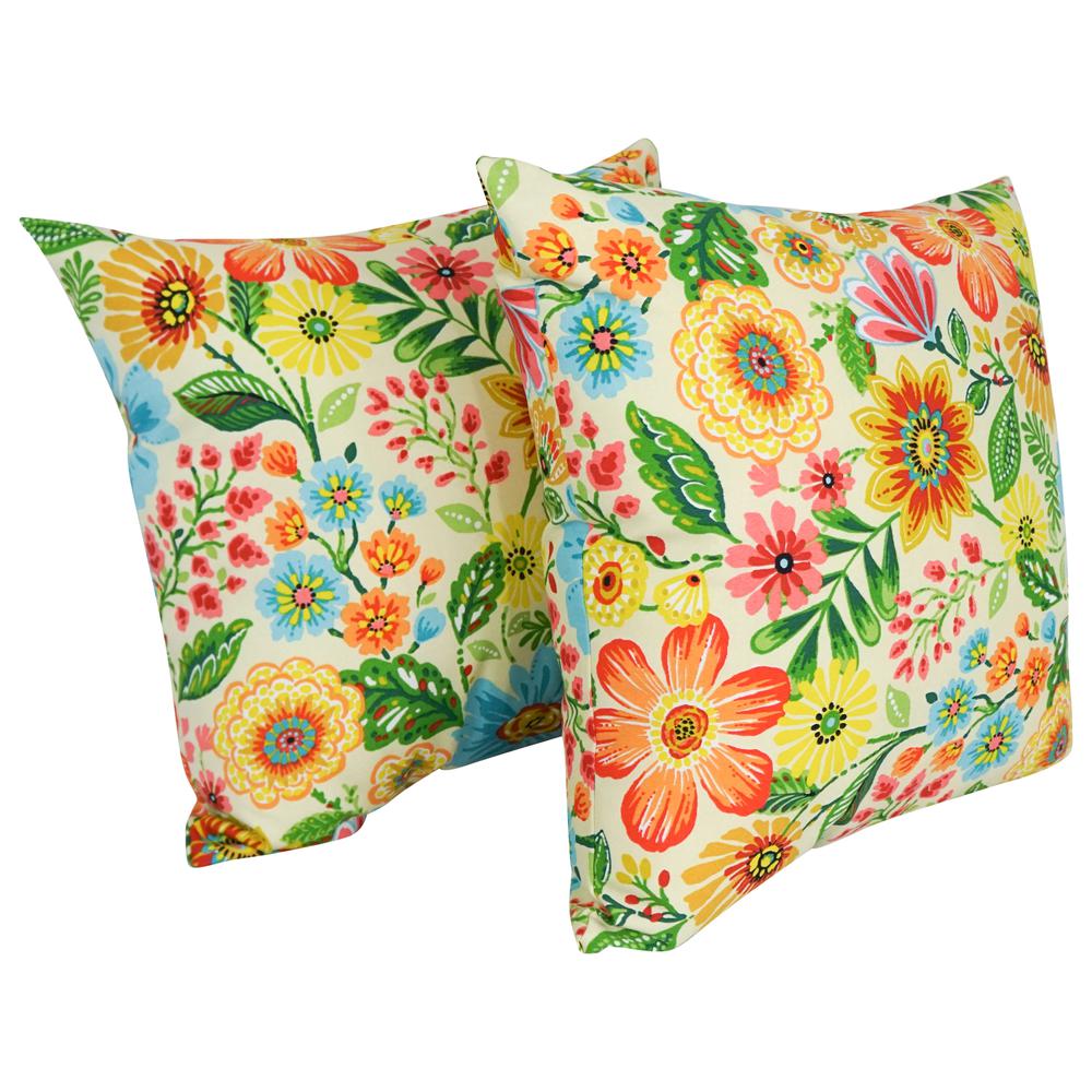 Outdoor Patterned Spun Polyester 25-inch Jumbo Throw Pillows (Set of 2) 9913-S2-REO-60. Picture 1
