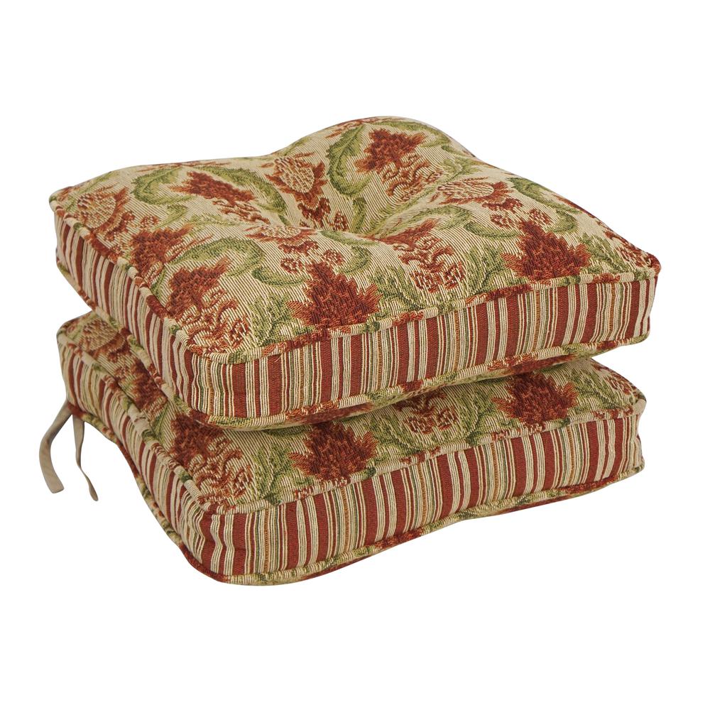 17-inch Premium Tapestry Corded Chair Cushions (Set of 2) CO-917X17CD-S2-COTP-2. Picture 1