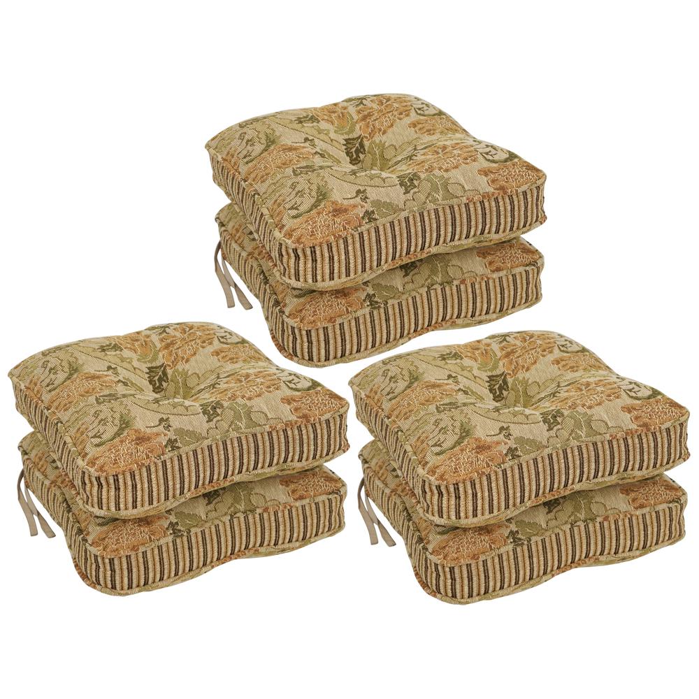 17-inch Premium Tapestry Corded Chair Cushions (Set of 6) CO-917X17CD-S6-COTP-1. Picture 1