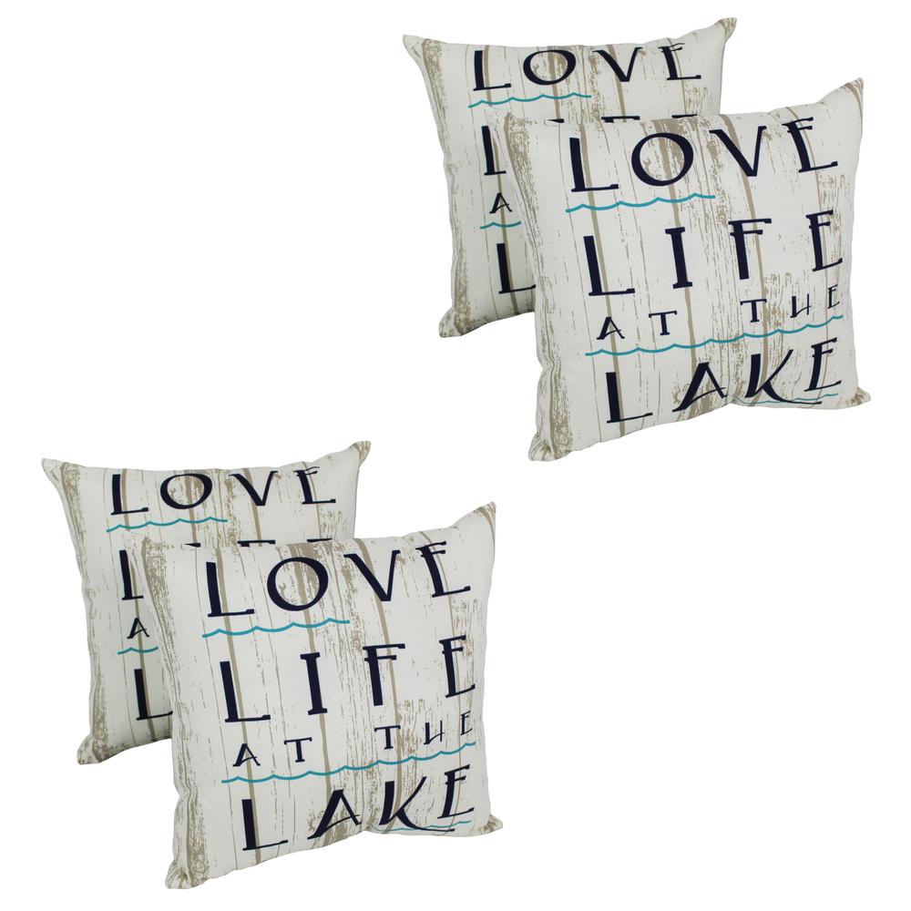 Spun Polyester 17-inch Outdoor Throw Pillows (Set of 4) CO-JO15-04-S4. Picture 1