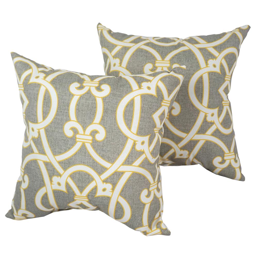 Blazing Needles Outdoor Spun Polyester Throw Pillows (Set of 2). The main picture.